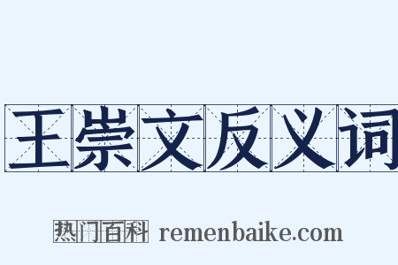 王崇文反义词是什么意思的图片